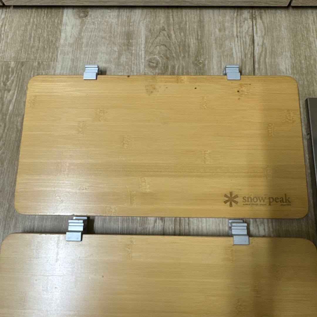 スノーピーク　スライドトップハーフ竹　２枚 ステンレストレー １枚