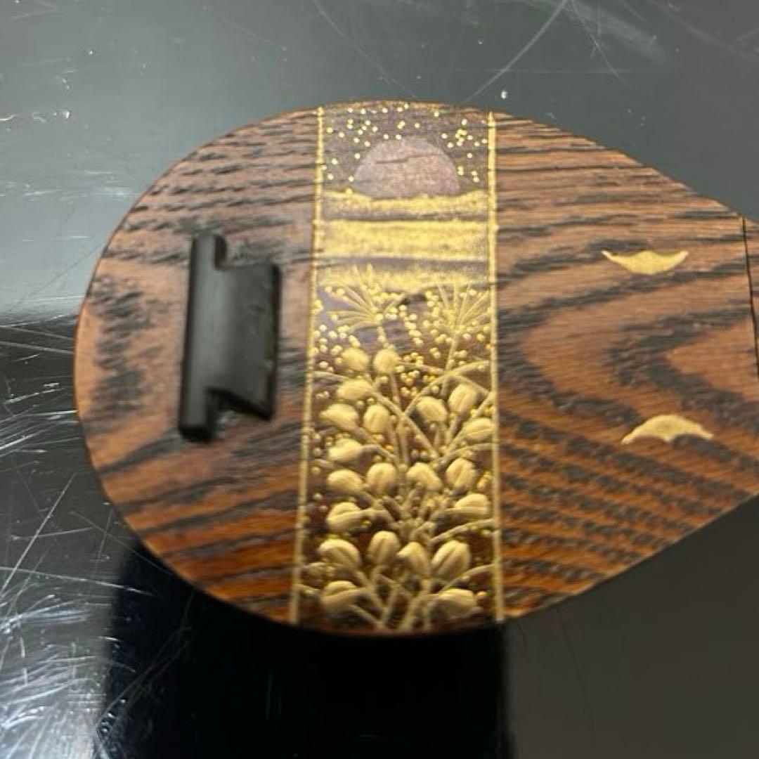 秋草蒔絵琵琶香合　茶道具懐石茶箱鵬雲斎坐忘斎淡々斎即中斎而妙斎棗水指茶碗茶香合棗