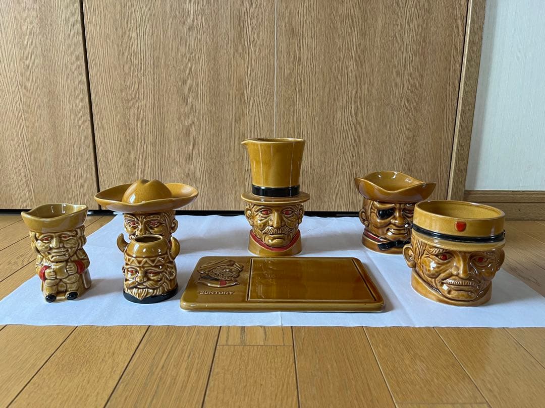 SUNTORY 陶器トリス人形セット　非売品　販促品　コレクション　置物