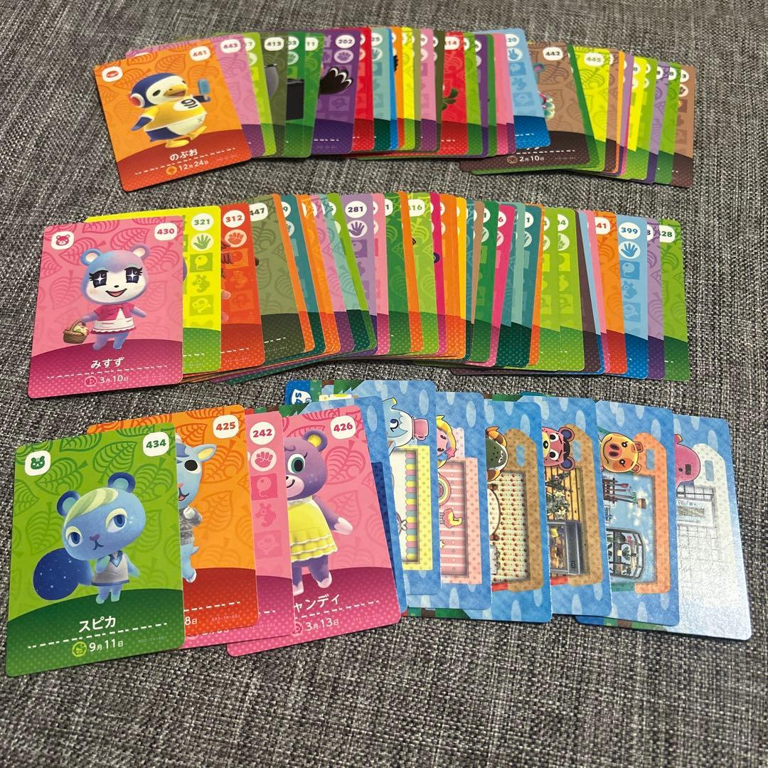 あつ森amiiboカードスピカ、みすず、レムを含む　まとめ売り　78枚