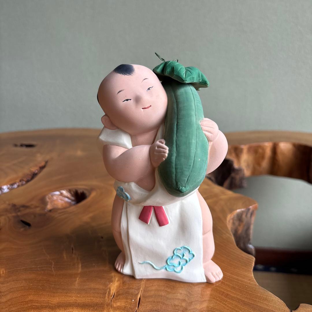 博多人形 白水英章 「へちま童子」 わらべの歳時記12ヶ月コレクション 創作人形