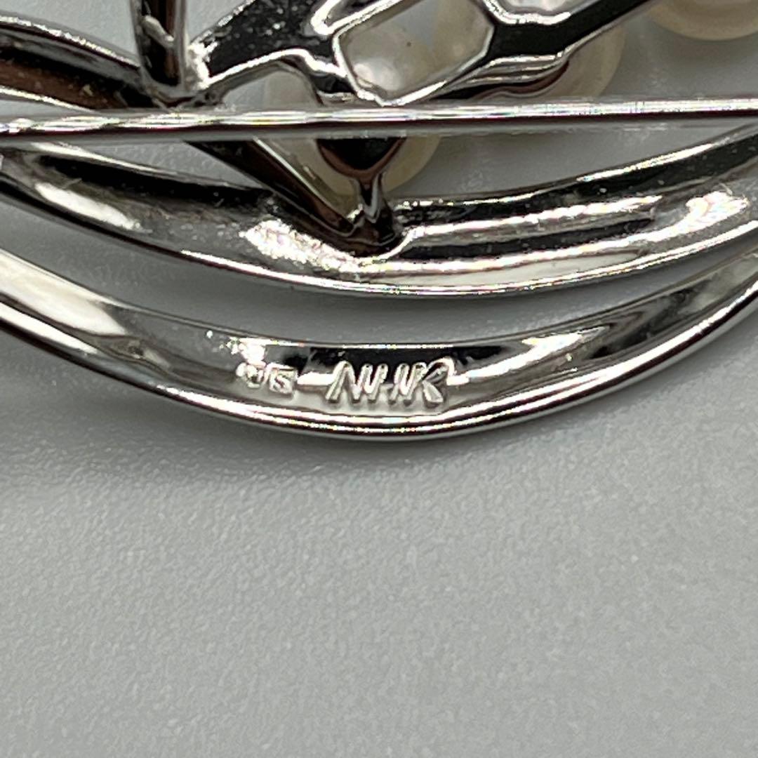 超レア！ヴィンテージ ミキモト アコヤパールブローチ M S・NHK 刻印