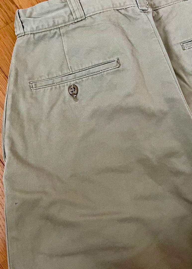 60's U.S.NAVY チノパン 実物ミリタリー◎PRENTICE ジッパー