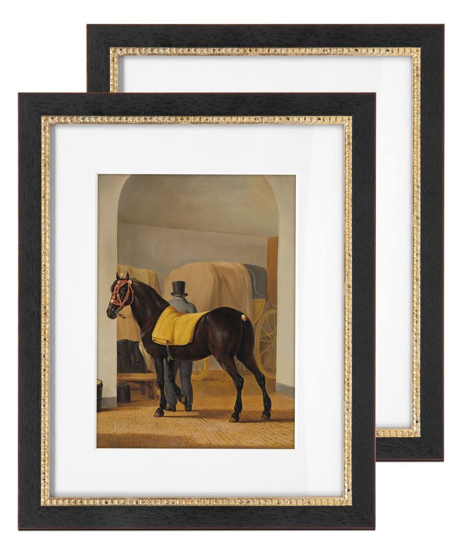 写真フレーム木目 壁掛け 卓上 ディスプレイ（28×23×1.5cm）