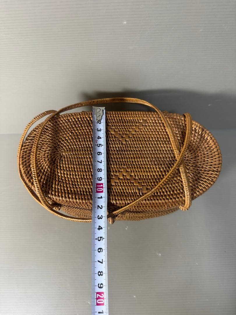 2364  アタバッグ　カゴバッグ　かごバッグ　バリ島　楕円形　未使用
