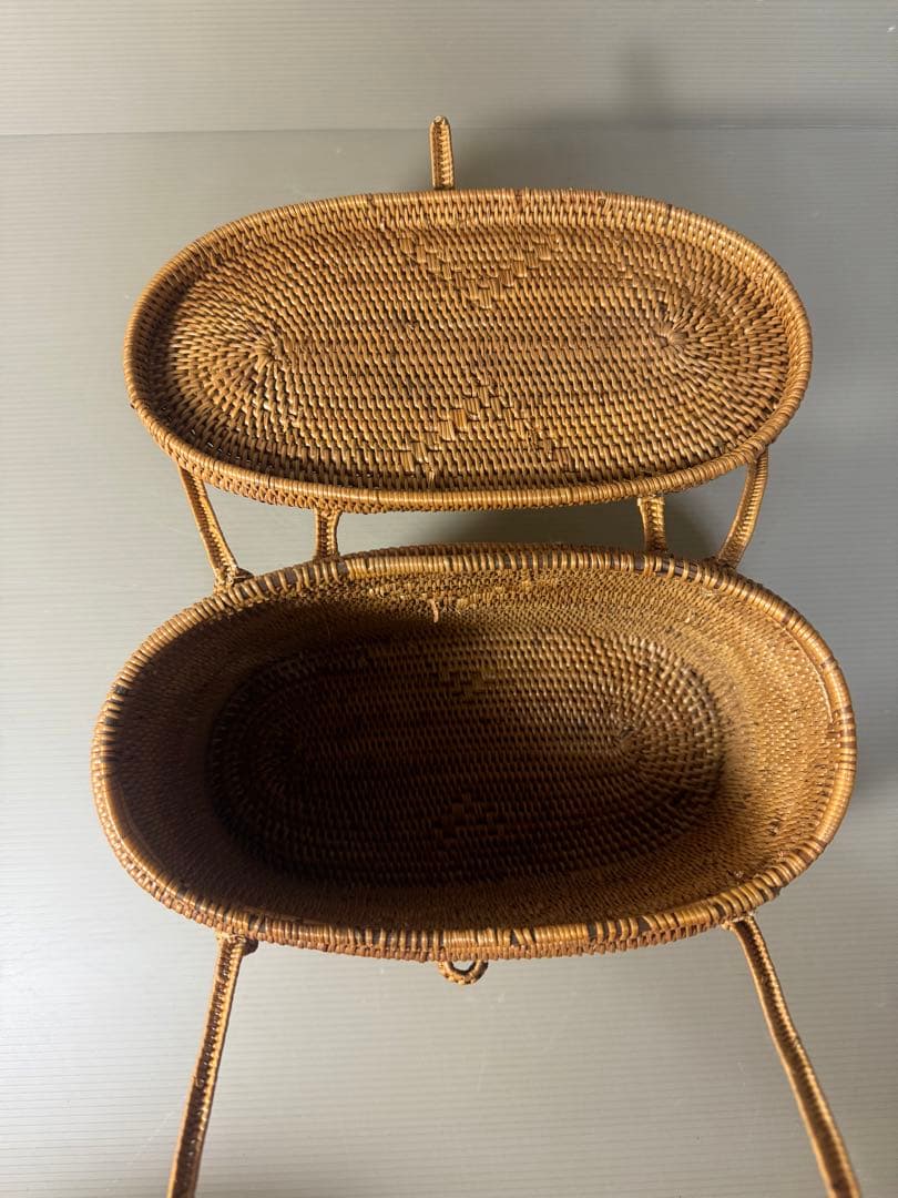 2364  アタバッグ　カゴバッグ　かごバッグ　バリ島　楕円形　未使用