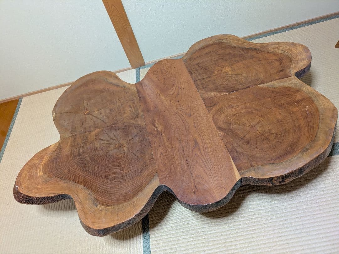 【唯一無二】天然木の温もりを感じる、ブドウの木のはぎ合わせローテーブル