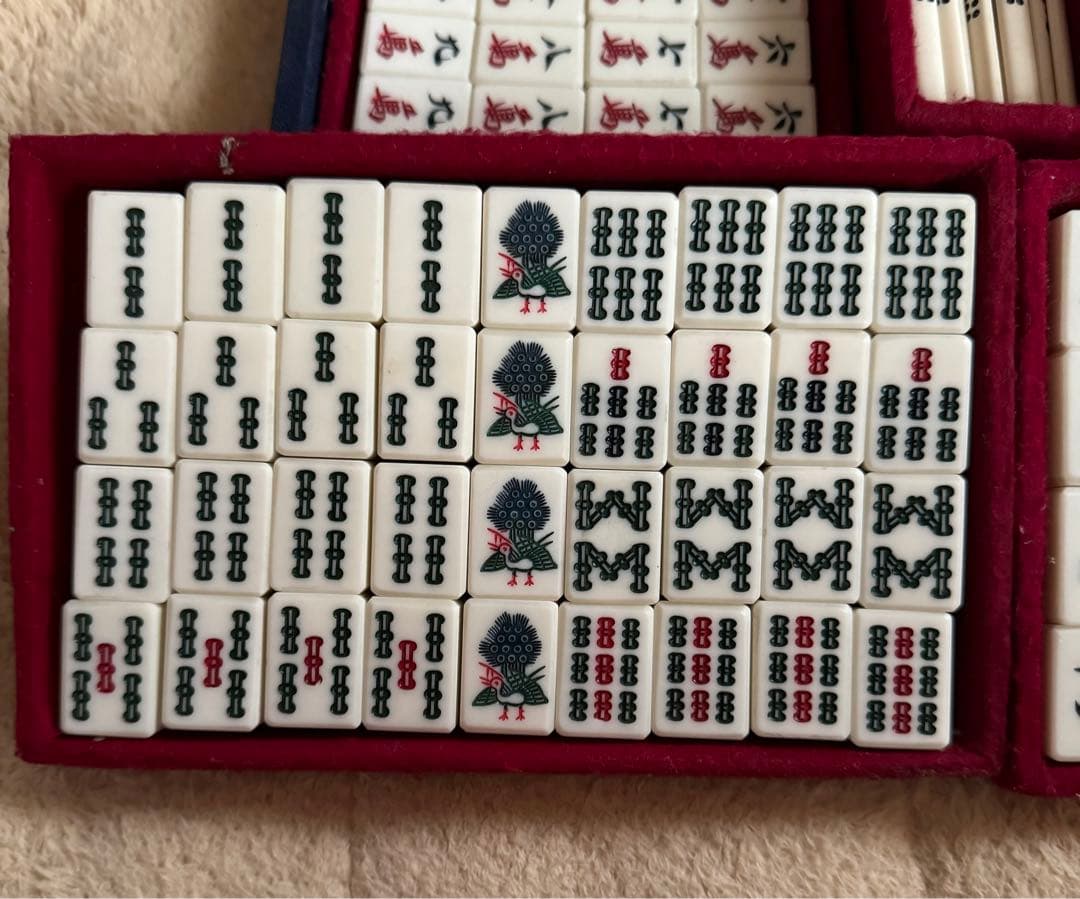 高級麻雀牌 一式　背竹牌