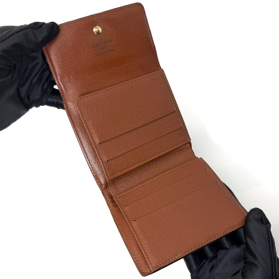 良品 ルイヴィトン モノグラム ポルトモネ ビエ カルトクレディ Wホック 財布