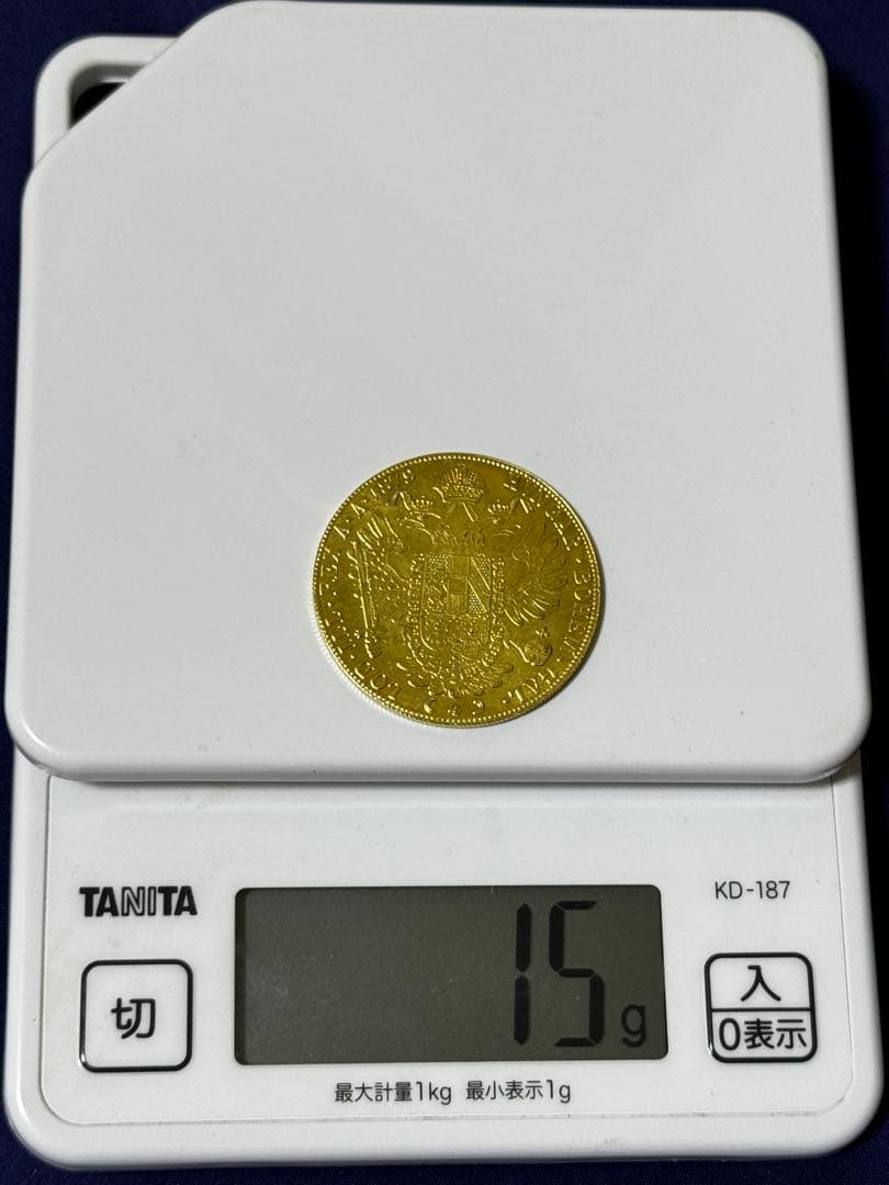 海外古銭　オーストリア　ダカット　双頭の鷲　　1879年