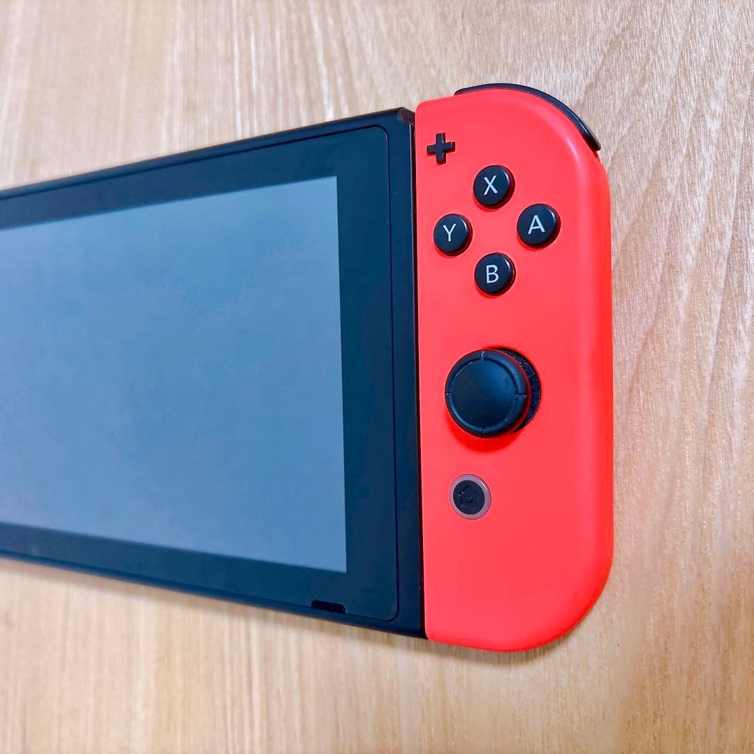 【未使用に近い】 バッテリー強化型 Nintendo Switch 本体 赤青