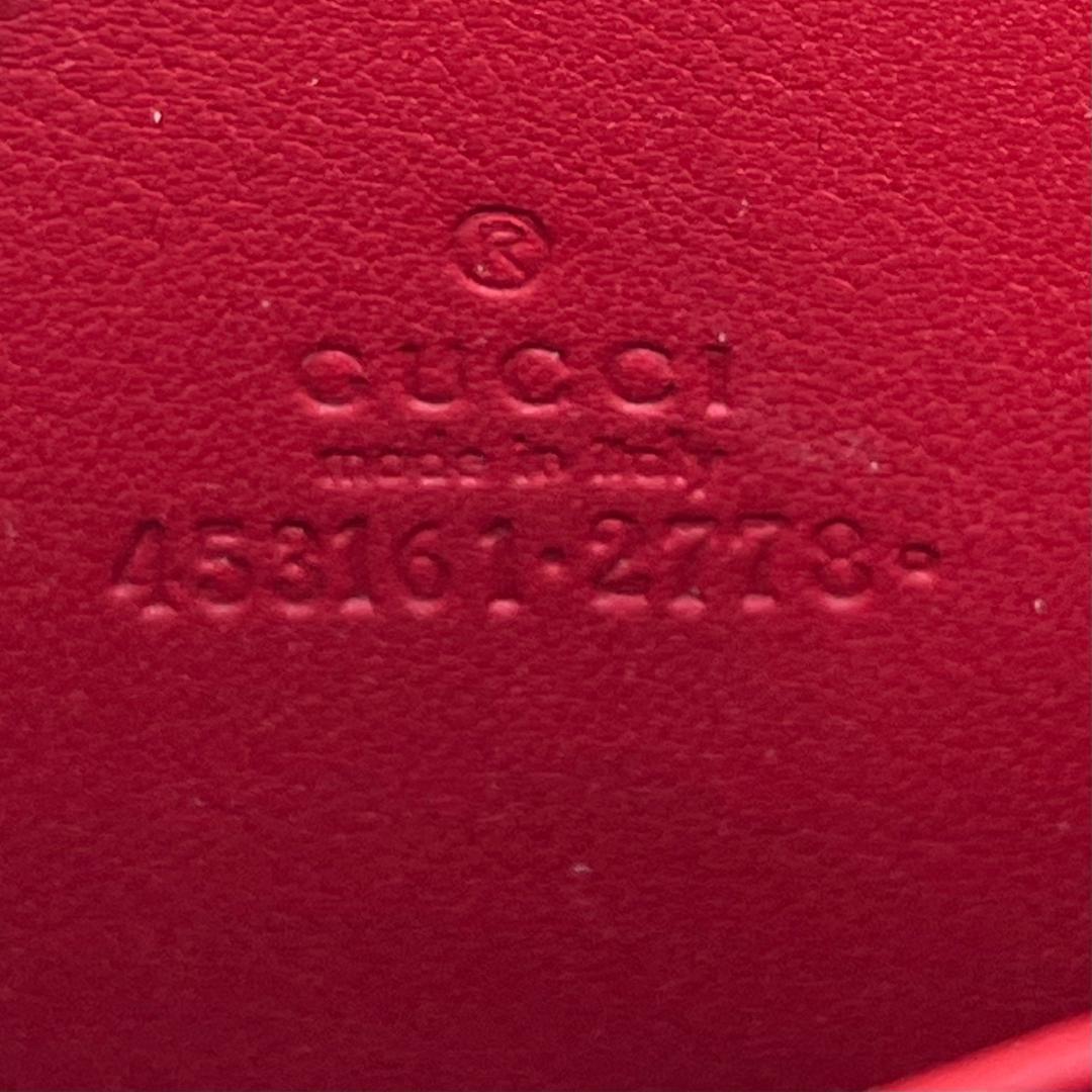 美品✨グッチ　GUCCI　財布　ケース　ラウンドファスナー　レッド