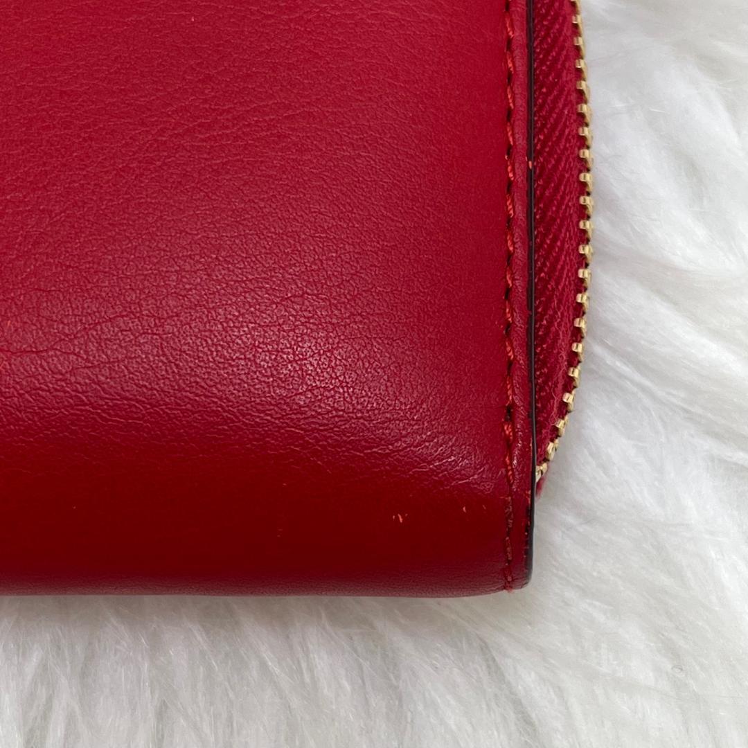 美品✨グッチ　GUCCI　財布　ケース　ラウンドファスナー　レッド