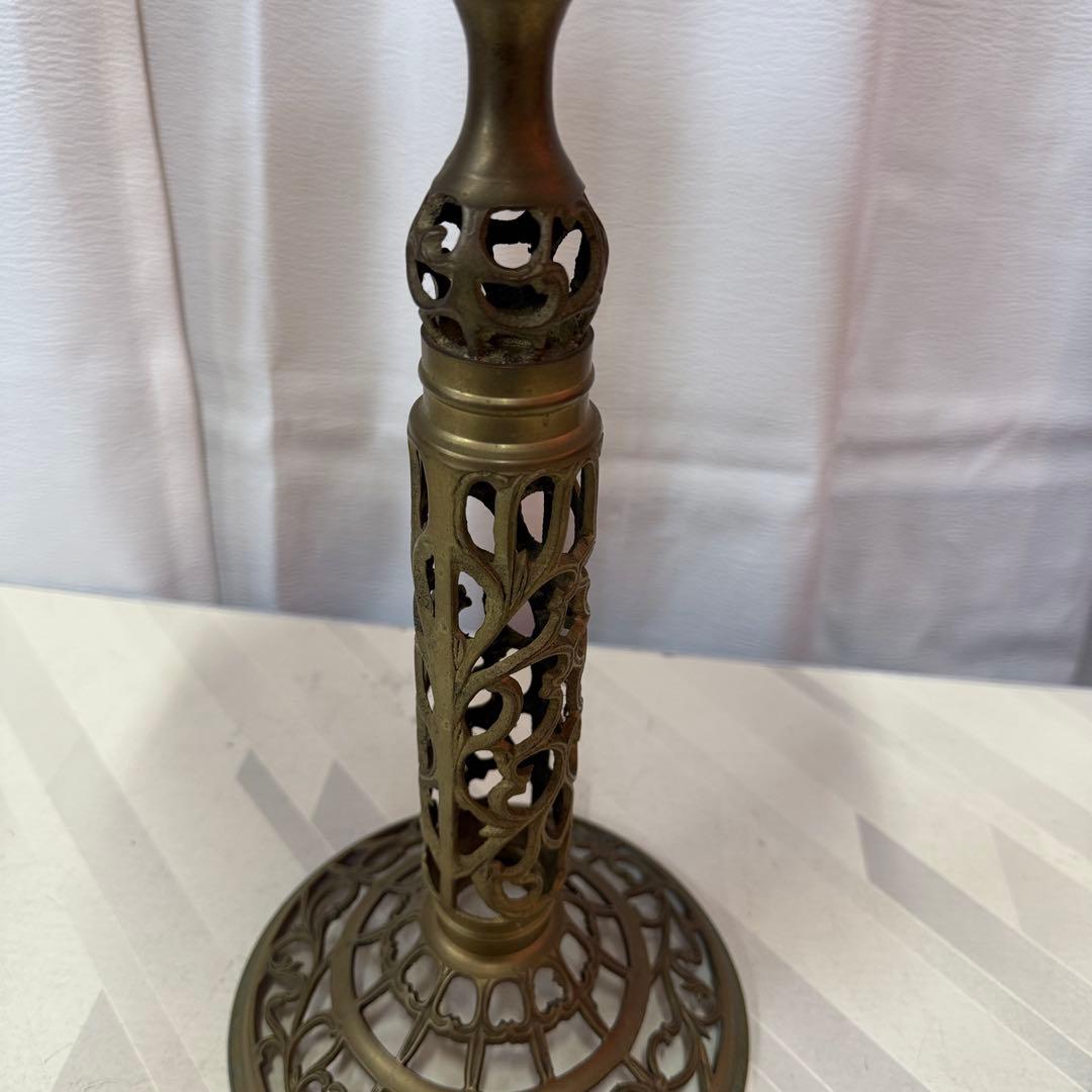 アンティーク 真鍮製 ヴィンテージ 大理石 サイドテーブル 花台 インテリア