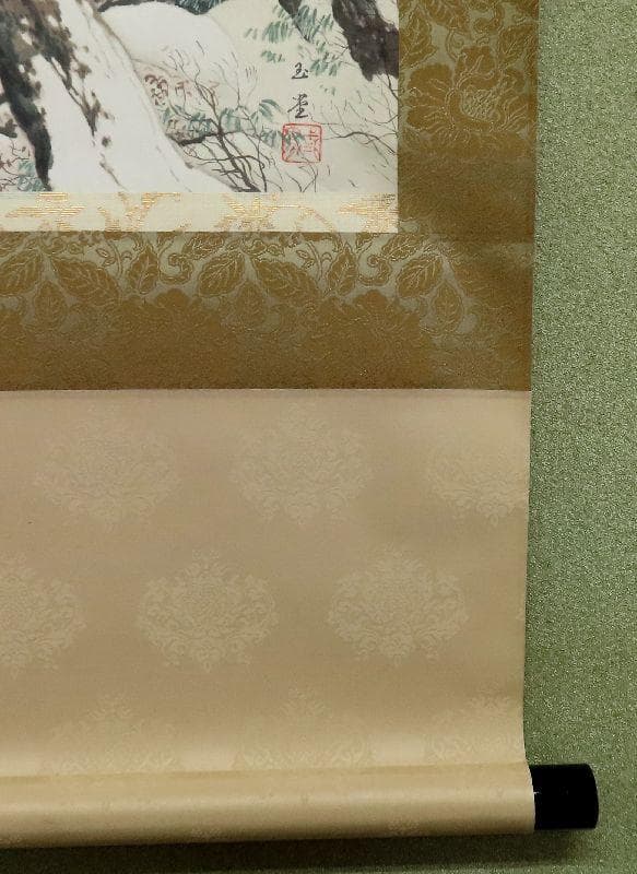 掛軸●　川合玉堂筆　『深林宿雪』　リトグラフ　限定250部　大幅