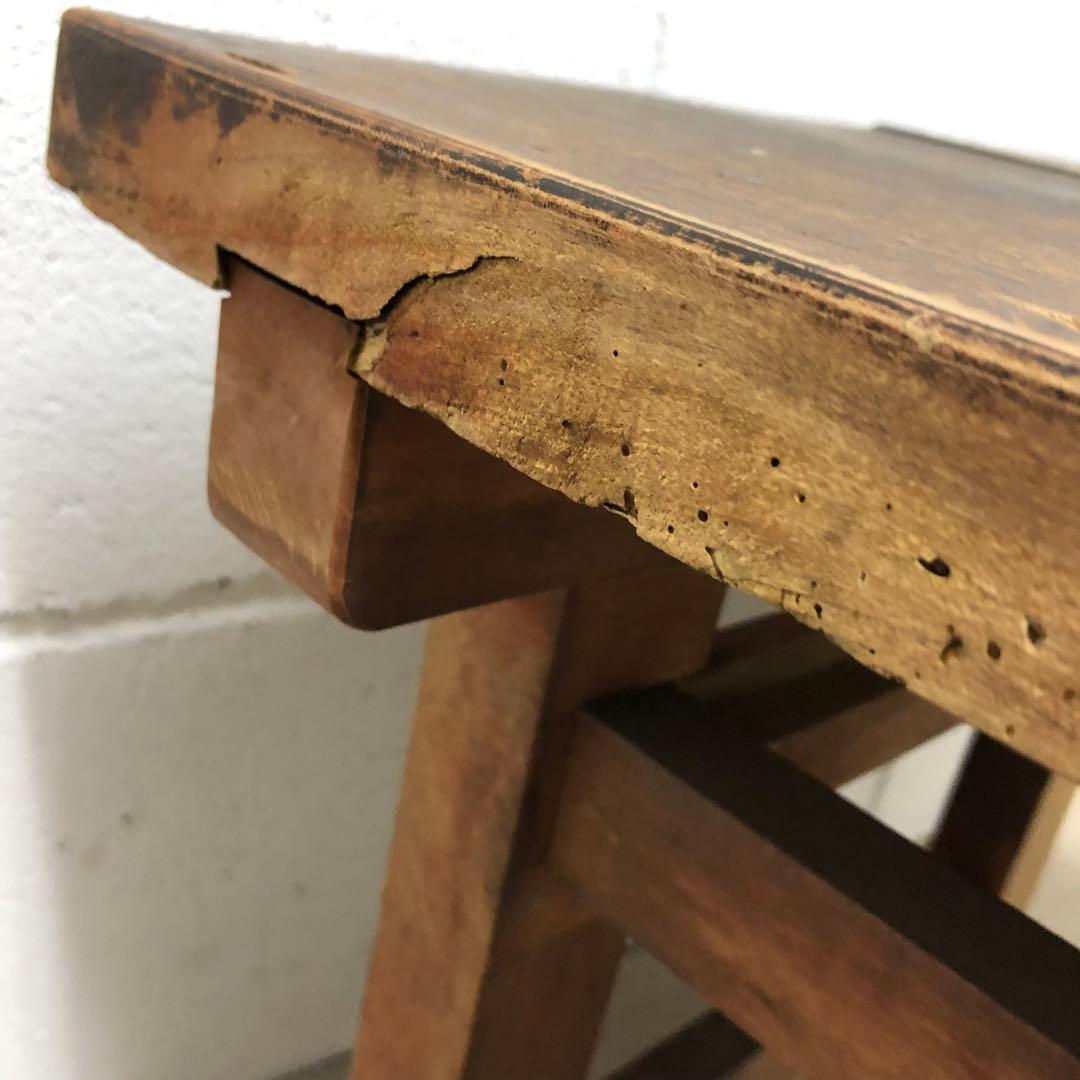 古家具　机　文机　昭和レトロ　アンティーク　木製