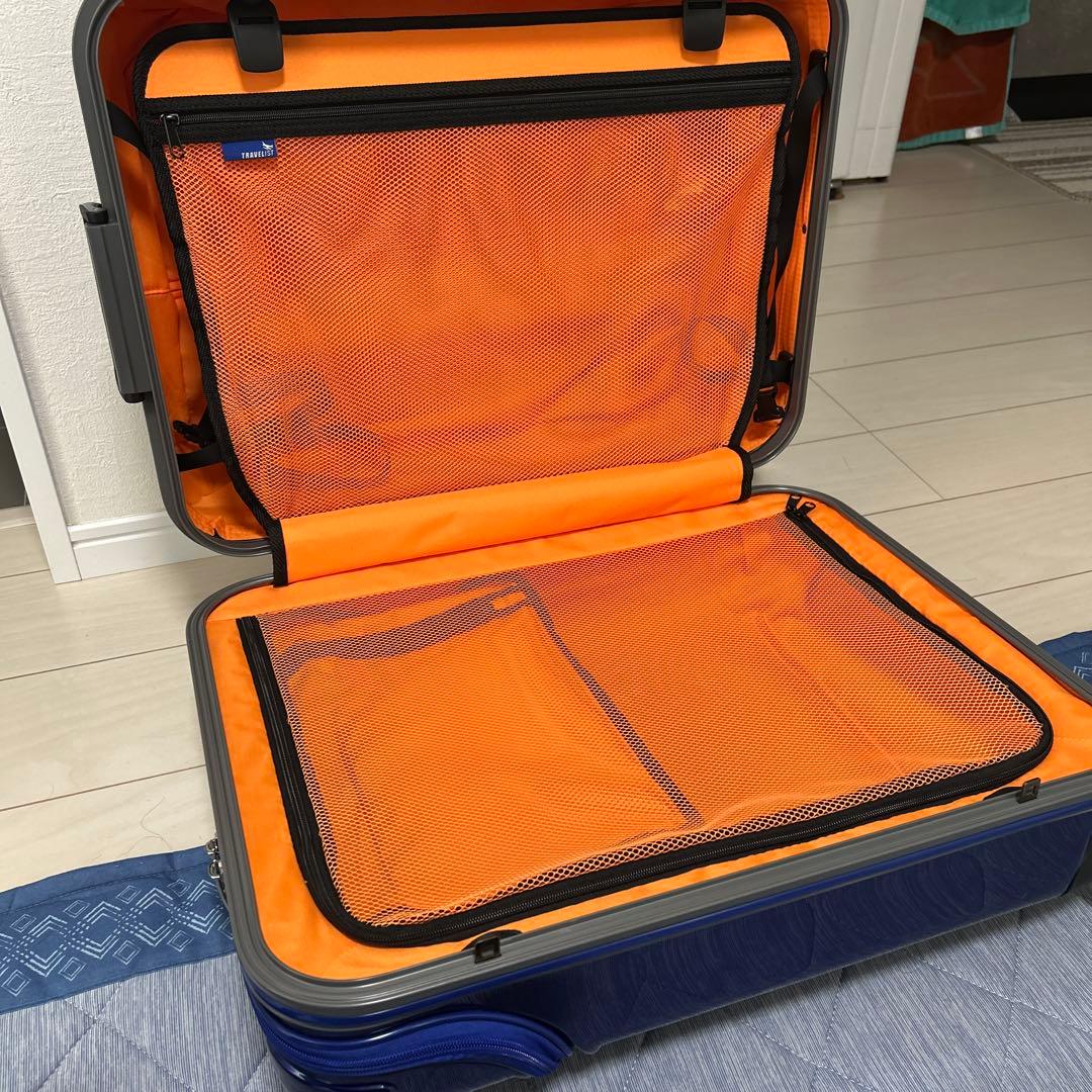 【定価の半値以下】トラべリストスーツケース ネイビー×オレンジ 63L