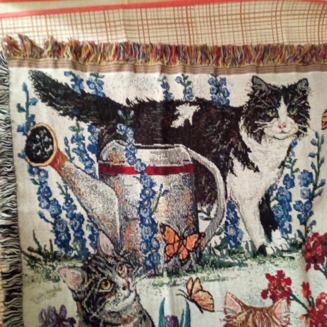 新品♥海外からやってきた物♥猫のタペストリー　ブランケット　ベッドカバー