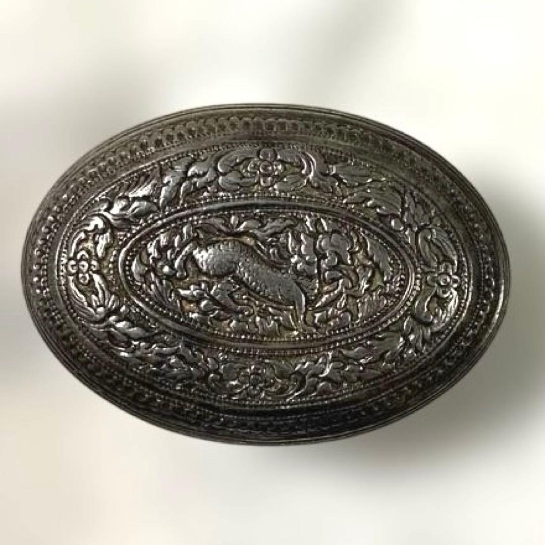 G-15 純銀　小物入れ　アンティーク　インテリア　雑貨　美術品　工芸品