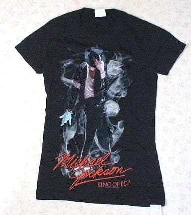 2560　マイケルジャクソン　レディース　Ｔシャツ　黒　Ｓ