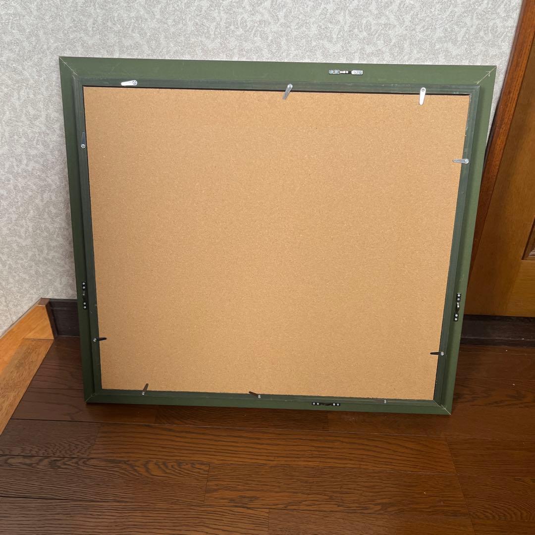 エンジ 木製油彩額縁　F10