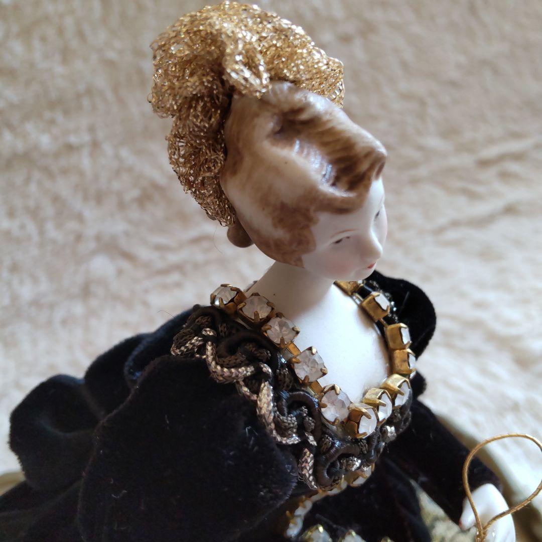 【希少品♥スキヨ人形研究所】リボンマーク BRK184 貴婦人 アンティーク