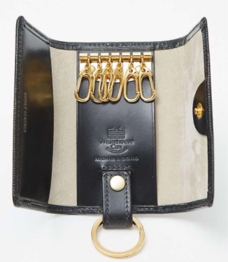 【新品】ホワイトハウスコックス キーケース 黒 ブライドルレザー