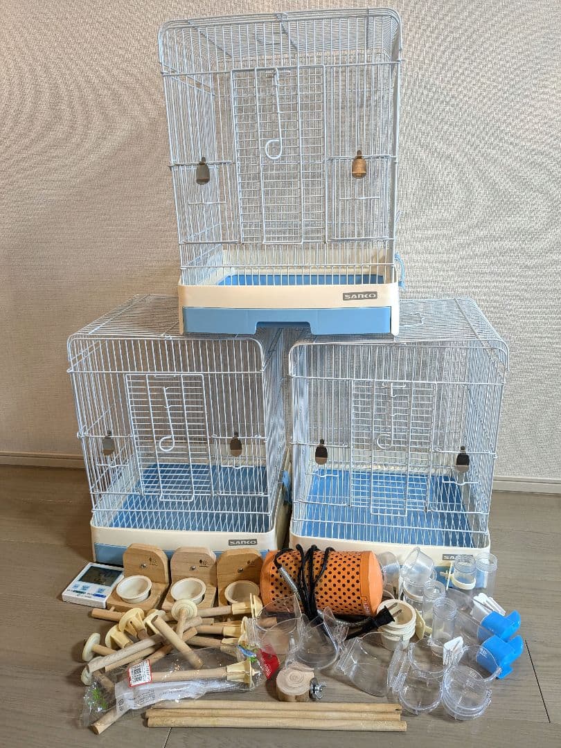 SANKOケージ3点 フィンチ類飼育用品まとめ
