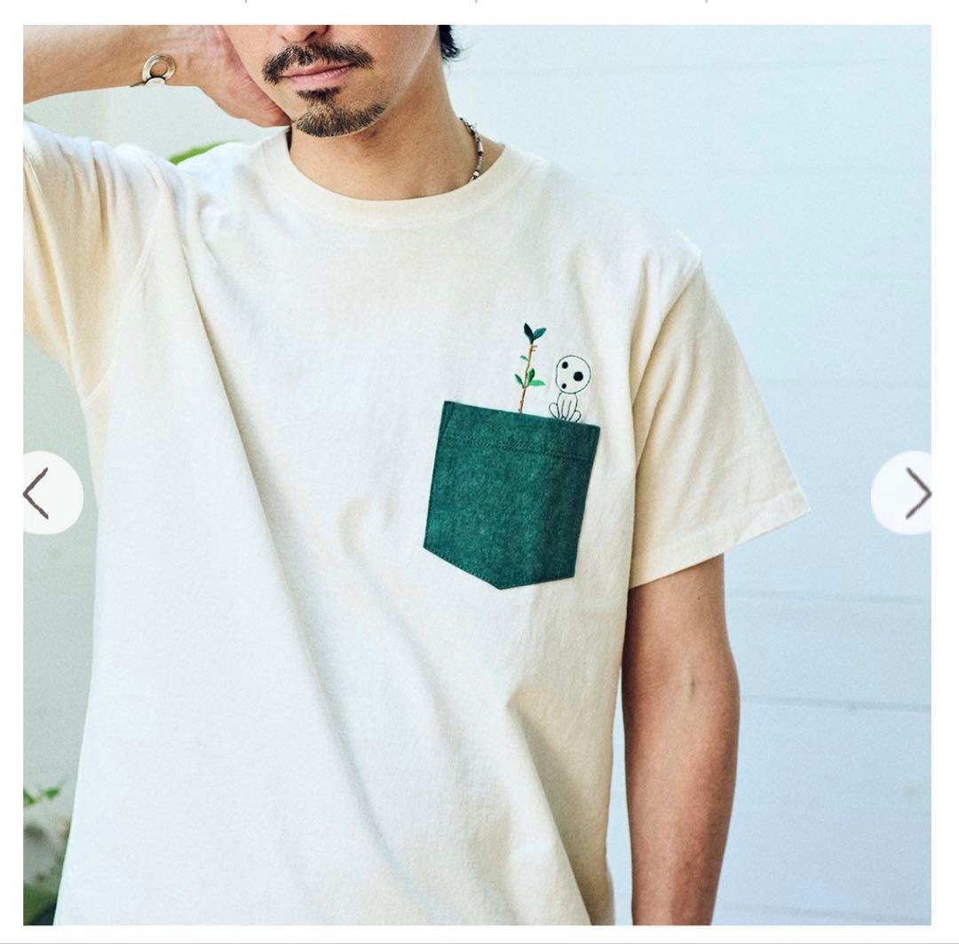 新品【GBL】もののけ姫 Good On コラボポケット刺繍Tシャツ コダマM