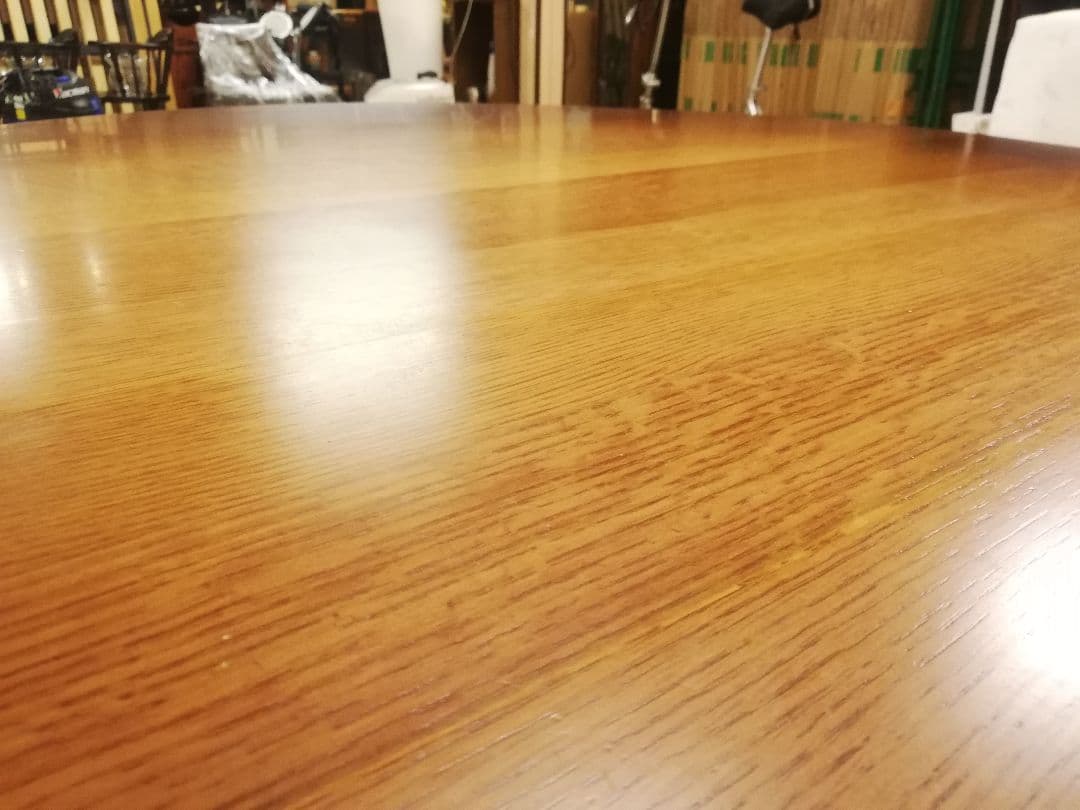 IDC大塚 飛騨産業 キツツキマーク ヴィンテージ ラウンド型ダイニングテーブル