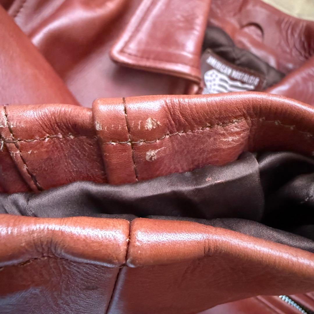 美品☆アメリカンノスタルジア　ライダース　シングル　ジャケット　本革　レザー