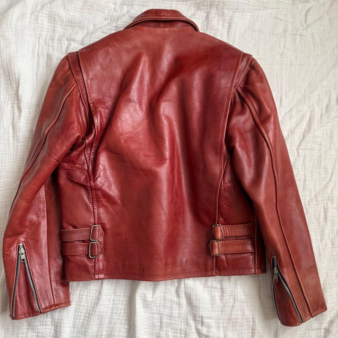 美品☆アメリカンノスタルジア　ライダース　シングル　ジャケット　本革　レザー