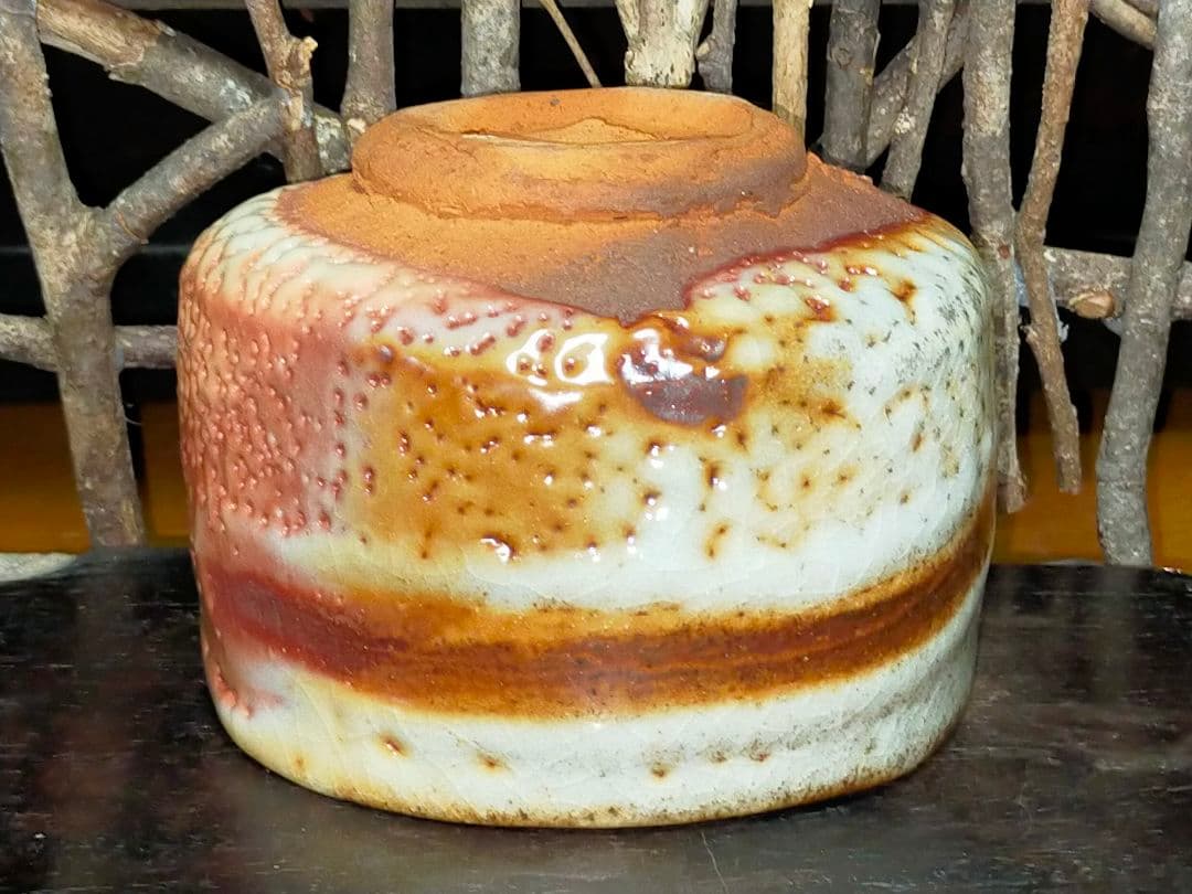 ♥美濃焼♥　志野　茶碗　②　在銘　茶道具　骨董　古玩