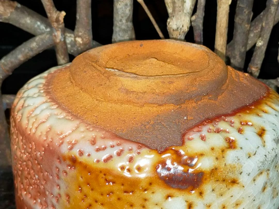 ♥美濃焼♥　志野　茶碗　②　在銘　茶道具　骨董　古玩