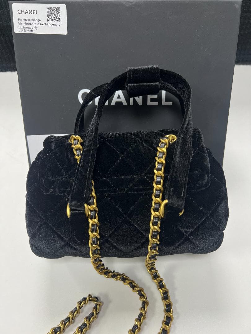 【新品未使用】☆VIP会員正品ボ 非売品 ブラックベルベットミニバッグ☆