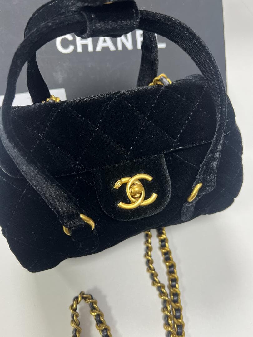 【新品未使用】☆VIP会員正品ボ 非売品 ブラックベルベットミニバッグ☆