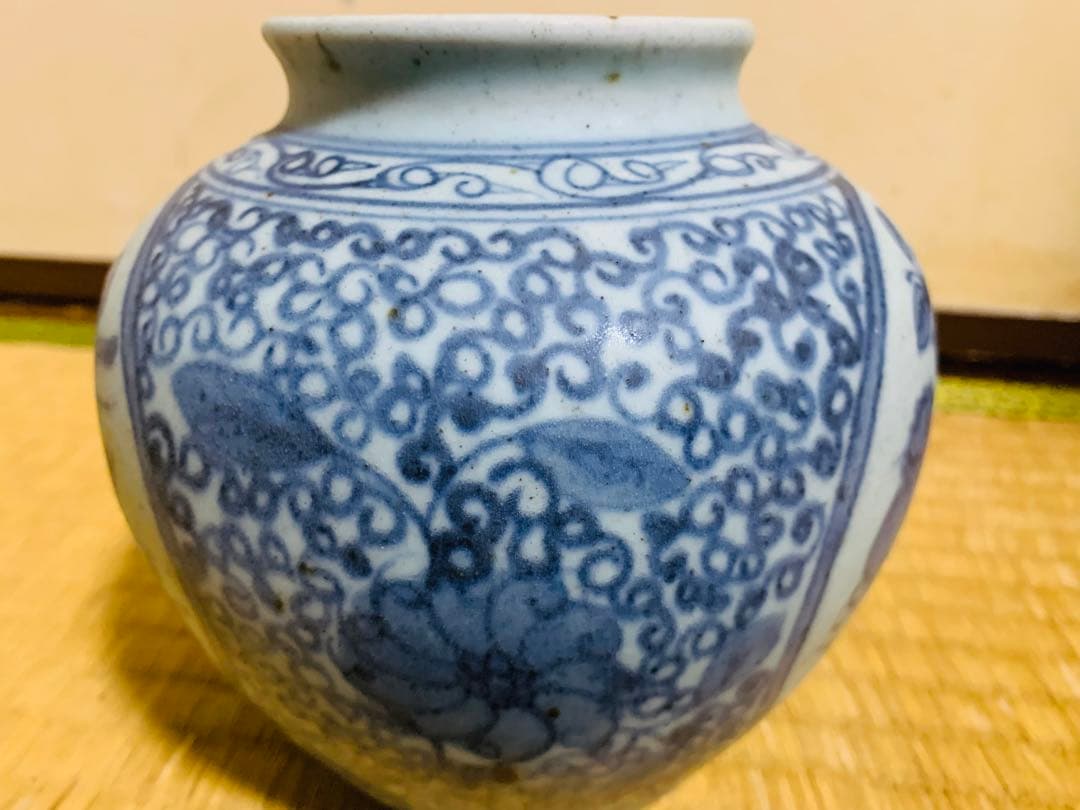 中国清時代早期染付壺