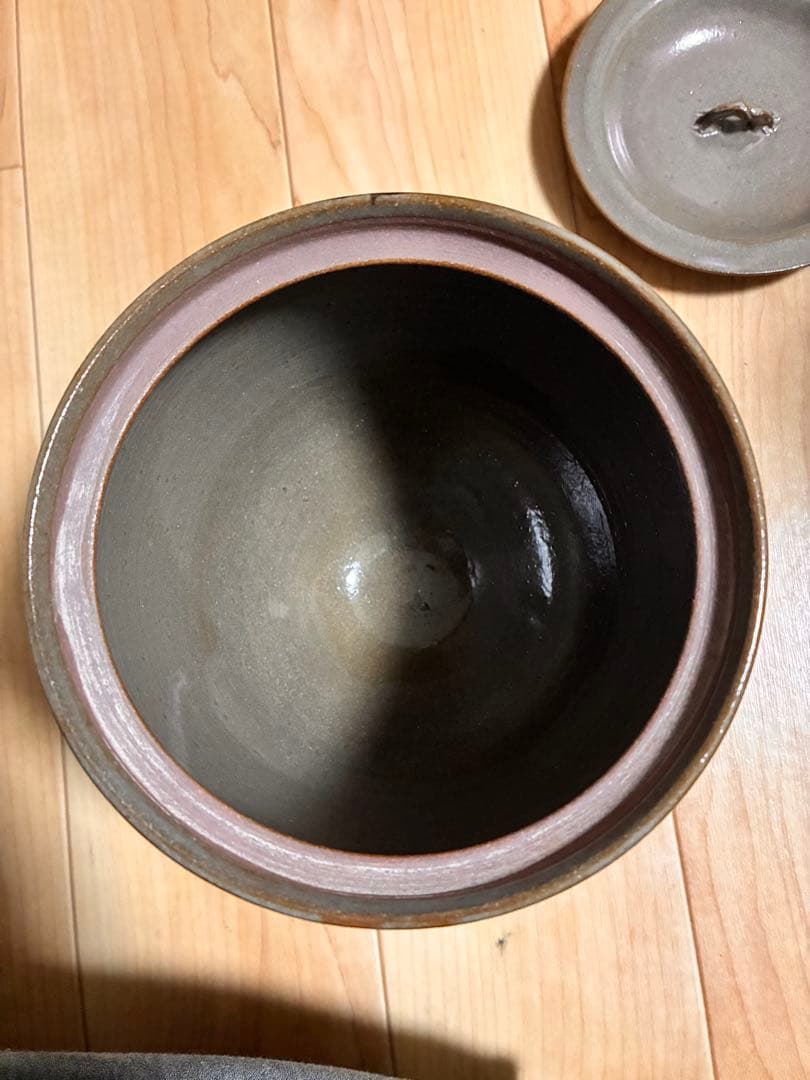 美品　京焼 小川文斎 櫛目水指 布目 茶道具 共箱付 骨董品 茶器