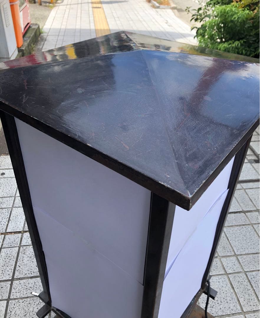 看板 希少　店舗用 店頭鉄製置物　業務用 電飾 4面スタンド キャスターつき