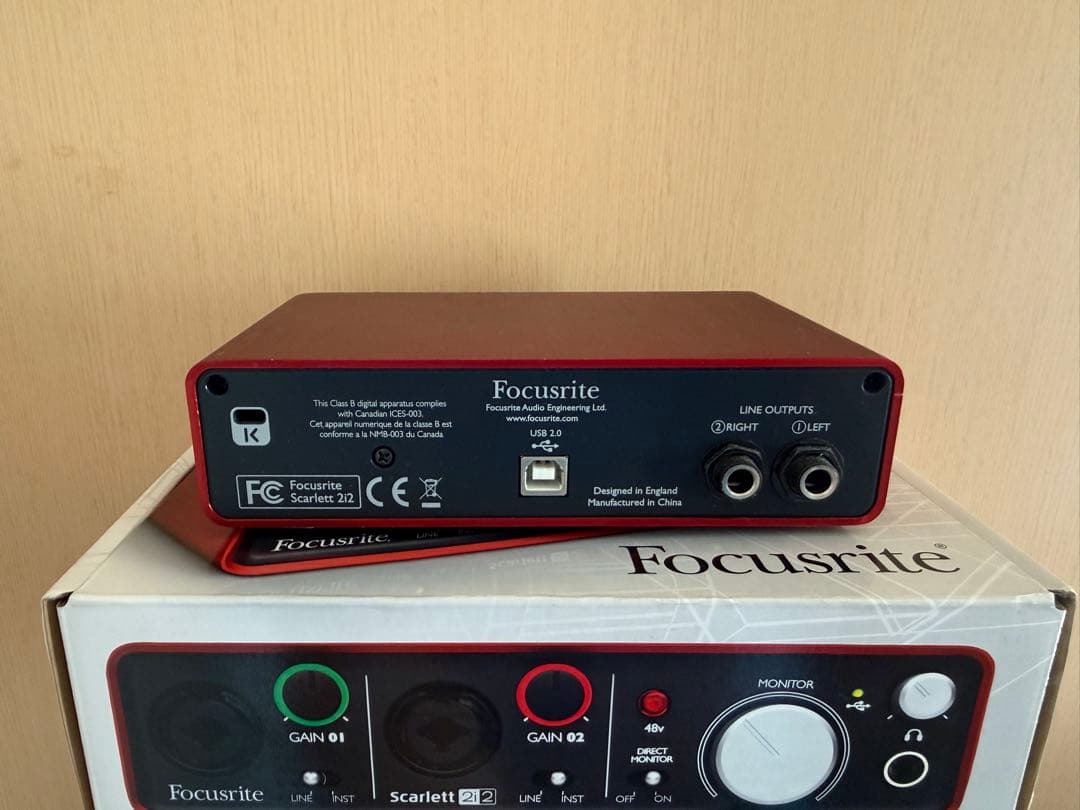 Focusrite Scarlett 2i2 オーディオインターフェイス本体のみ