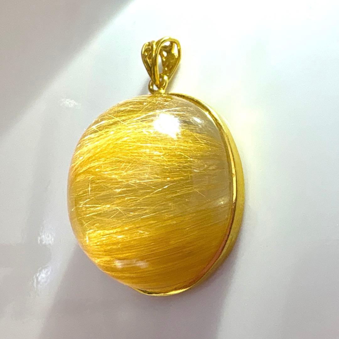 silver925 ゴールデンルチルクォーツ　ペンダントヘッド