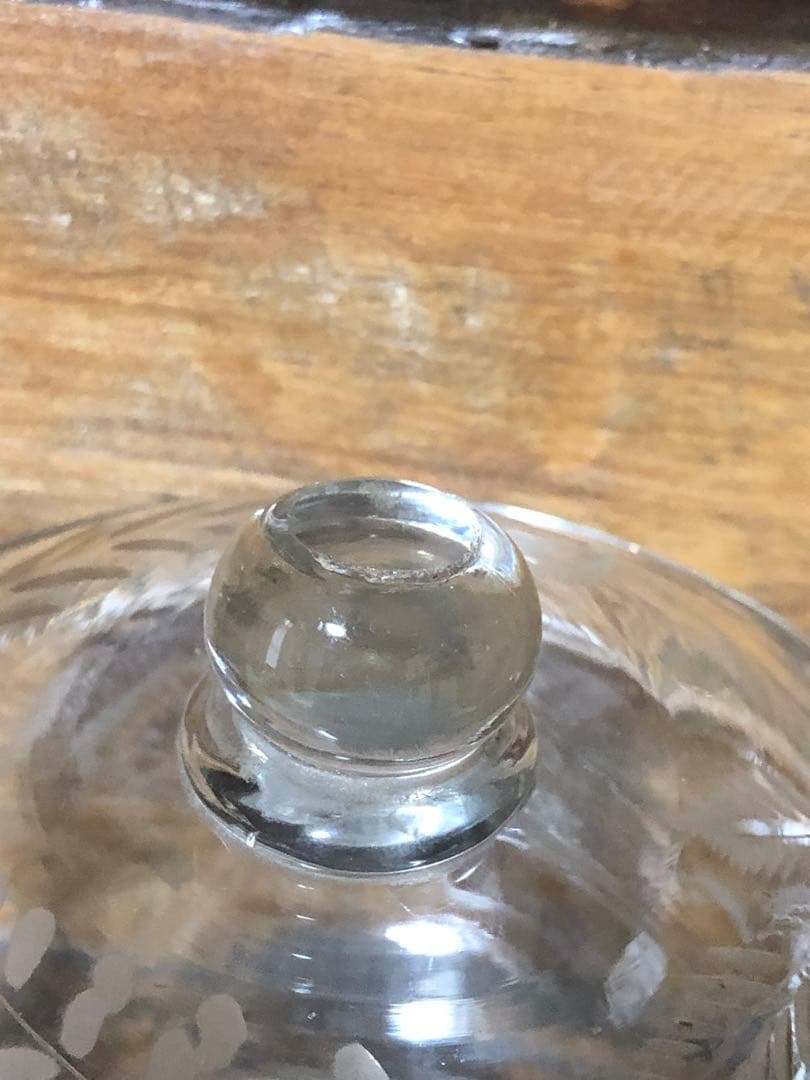 ガラス容器　レトロ　羊歯