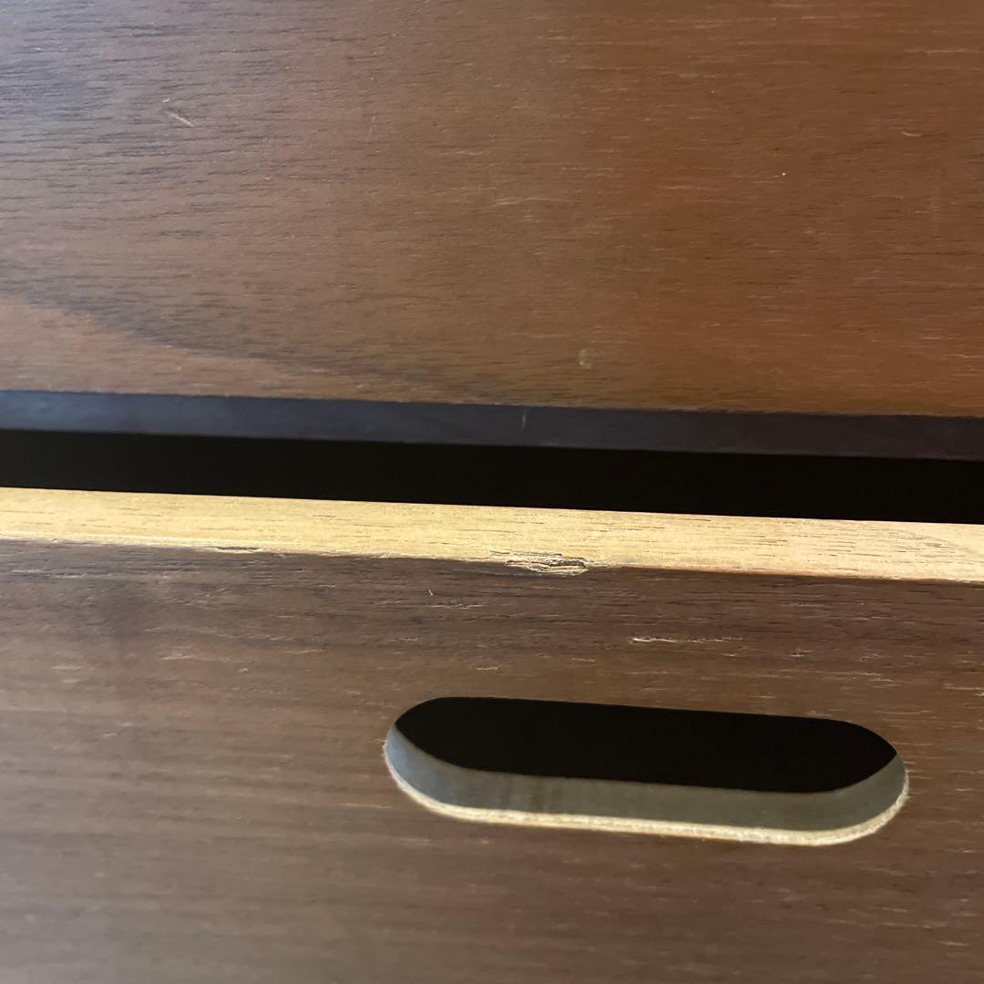 無印良品　スタッキングチェスト・引出し・２段 ウォールナット