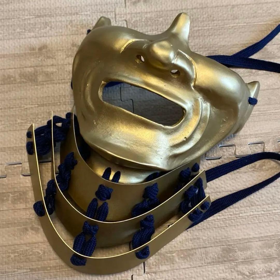 【着用可能】手作り　武具　鎧兜　甲冑　等身大　半頬　面頬　mempo mask
