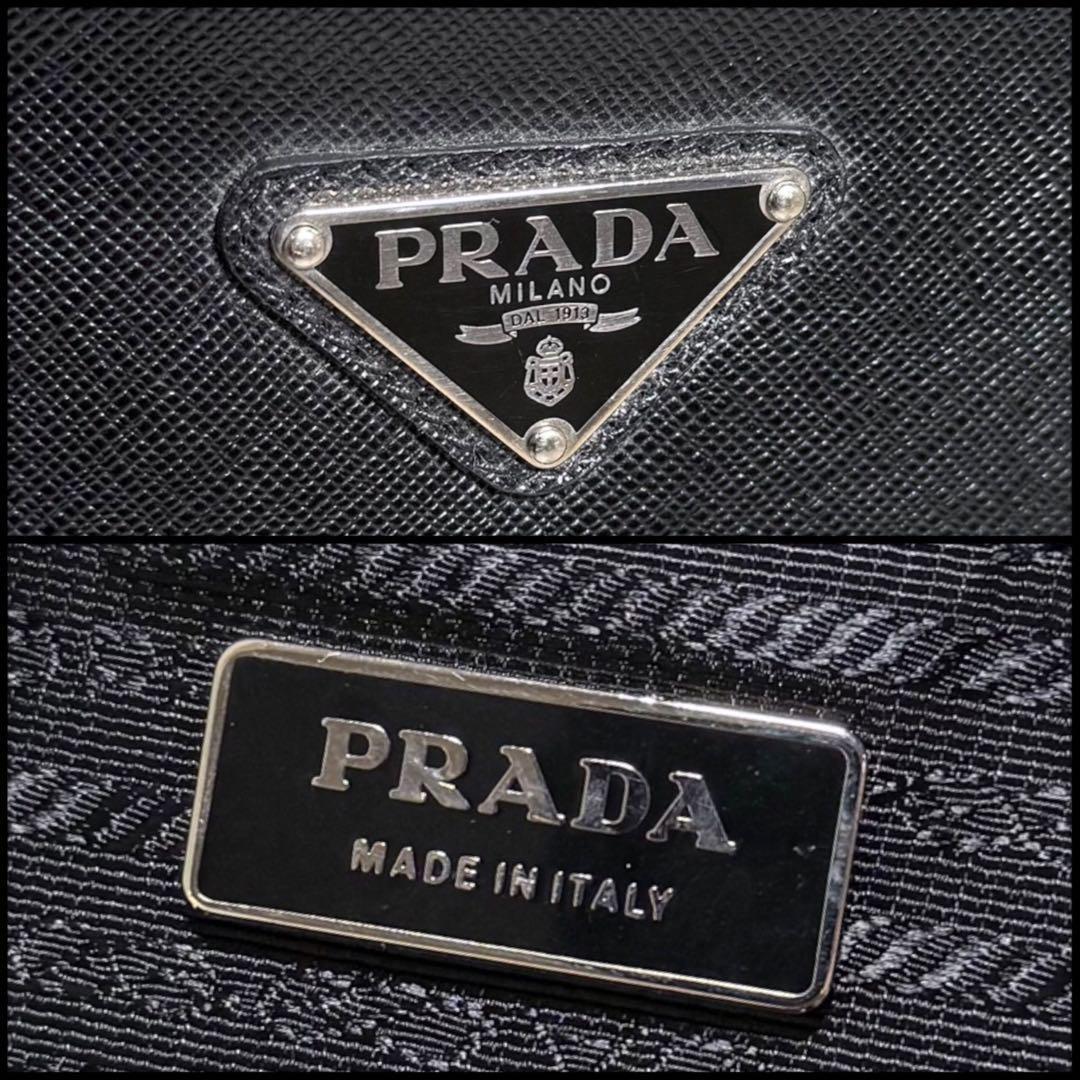 【美品】PRADA プラダ　サフィアーノレザー　スーツケース　三角ロゴ　旅行