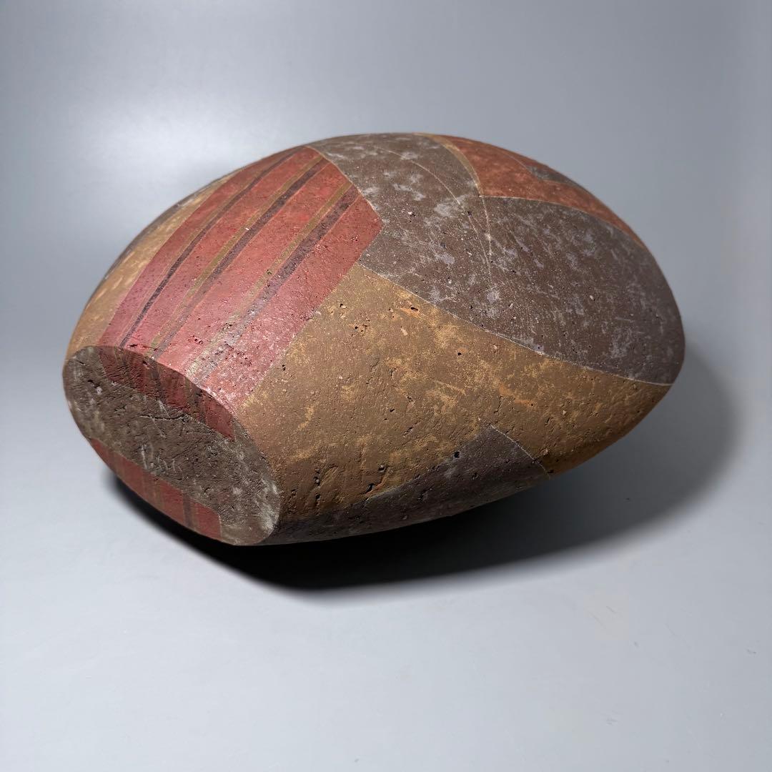 石原祥嗣　本人作　「暗泥彩花器」　高さ39cm 共箱　エントランス　オブジェ