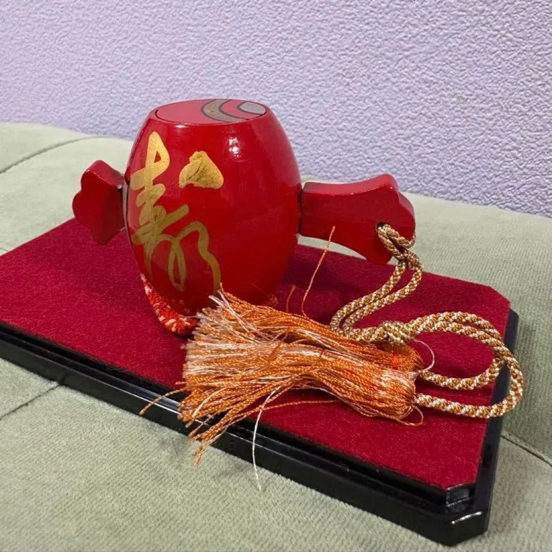 縁起物　一寸法師　打ち出の小槌　アンティーク　打出の小槌　コレクションケース付き