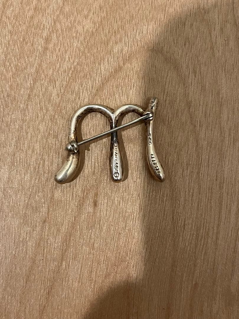 ティファニー イニシャルM ブローチ ラージ 925