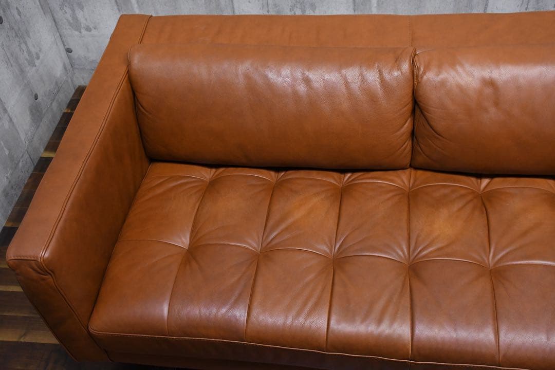 DIK135 ケルビンジョルマーニ 5-6人掛けソファ レザー/総本革張り