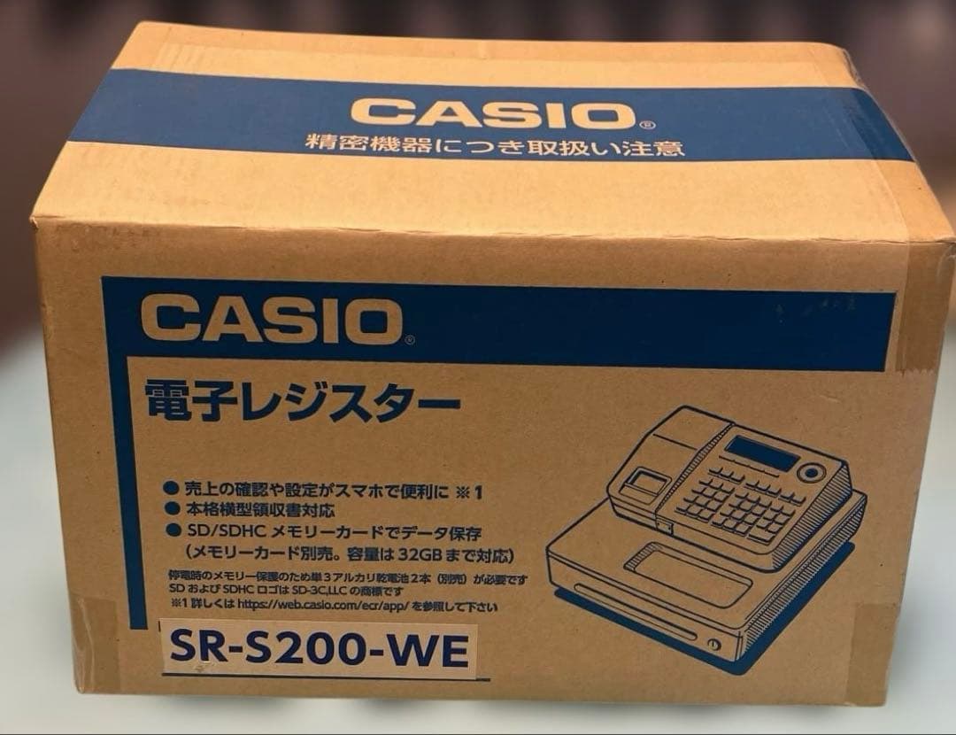 【未使用品】カシオ レジスター SR-S200 ホワイト Bluetooth対応
